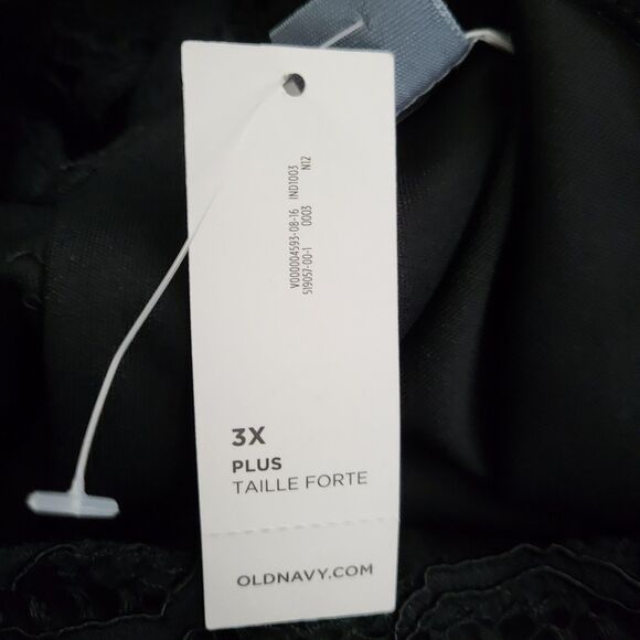 NWT OLD NAVY Dress Womens 3X Plus Size Black Lace Keyhole Back 3/4 Sleeve Shift - Picture 5 of 9